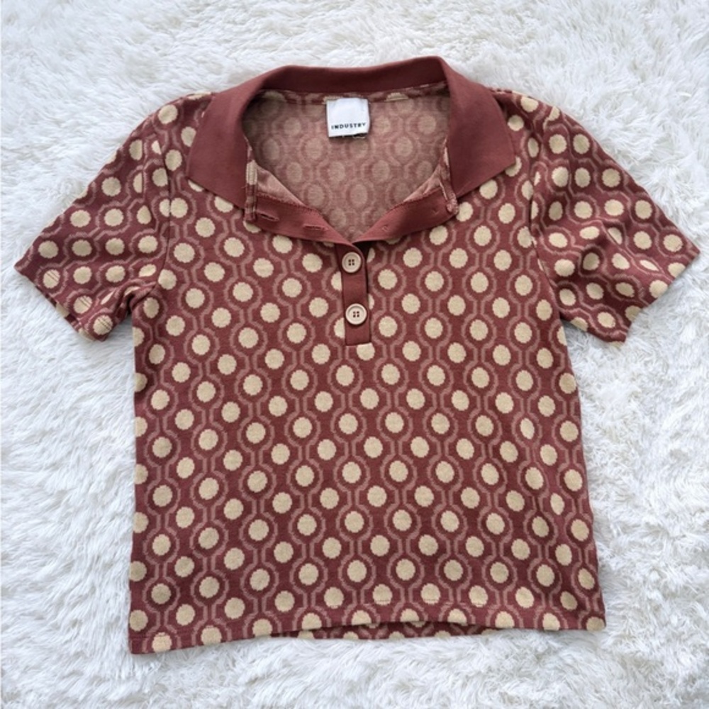 Retro Patterned Button Down Shirt